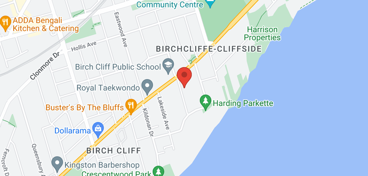 map of 27 BIRCHCLIFF AVE